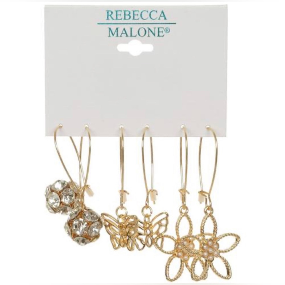 Set of 3 Rebecca Malone Earrings NWT